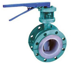 手柄法蘭式襯氟蝶閥 手柄法蘭式襯氟蝶閥